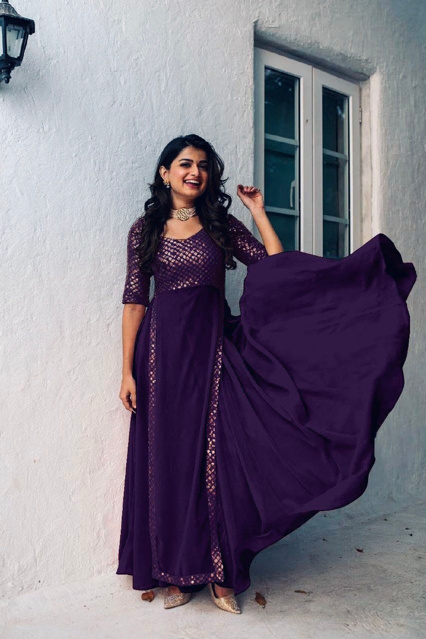 Elegant Floor Length Designer Anarkali Salwar For Wedding Wear
